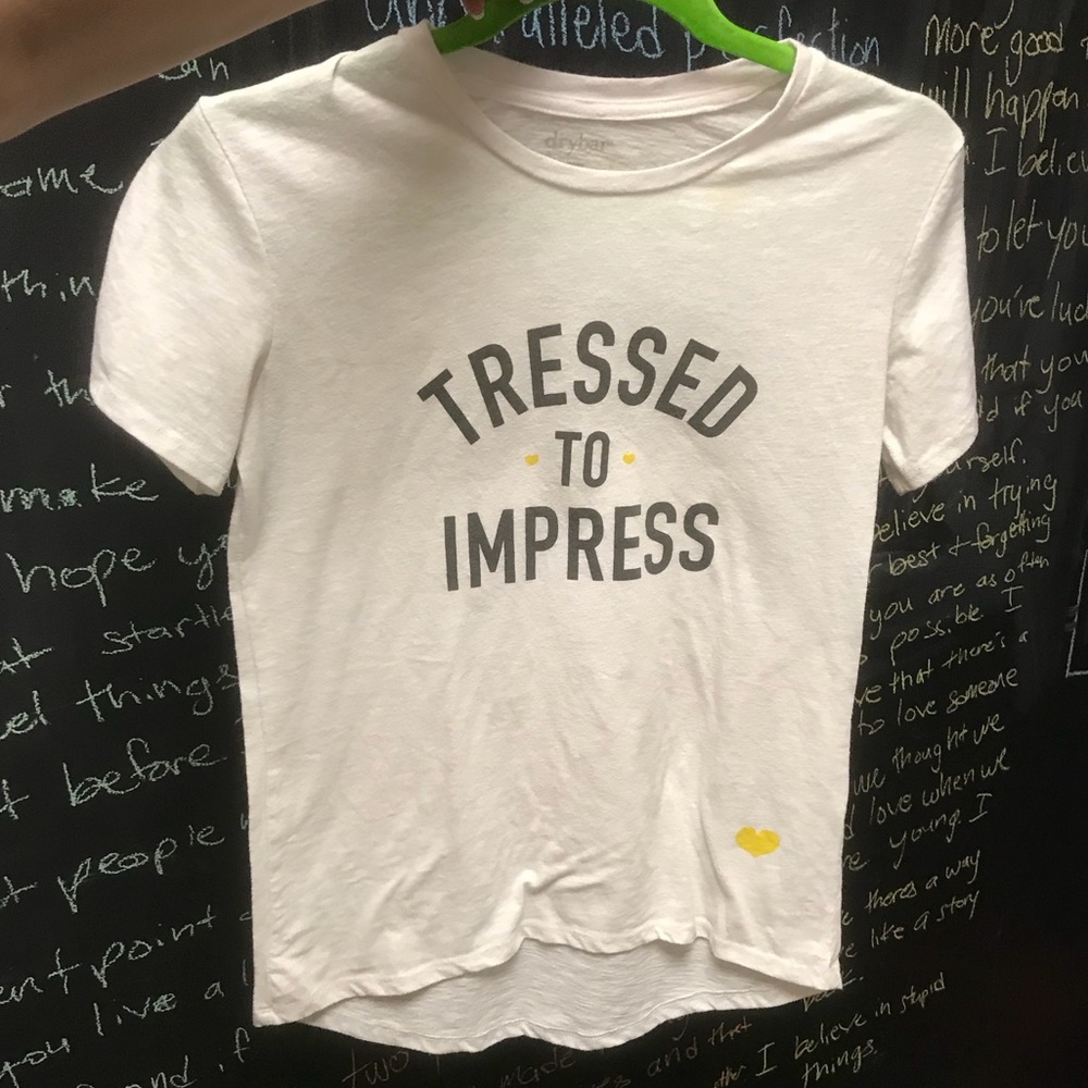 DryBar Tressed to Impress White T shirt